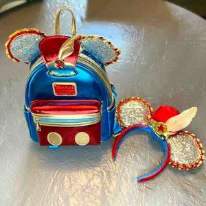 Loungefly Minnie Mouse Main Attraction Dumbo Backpack and Ears